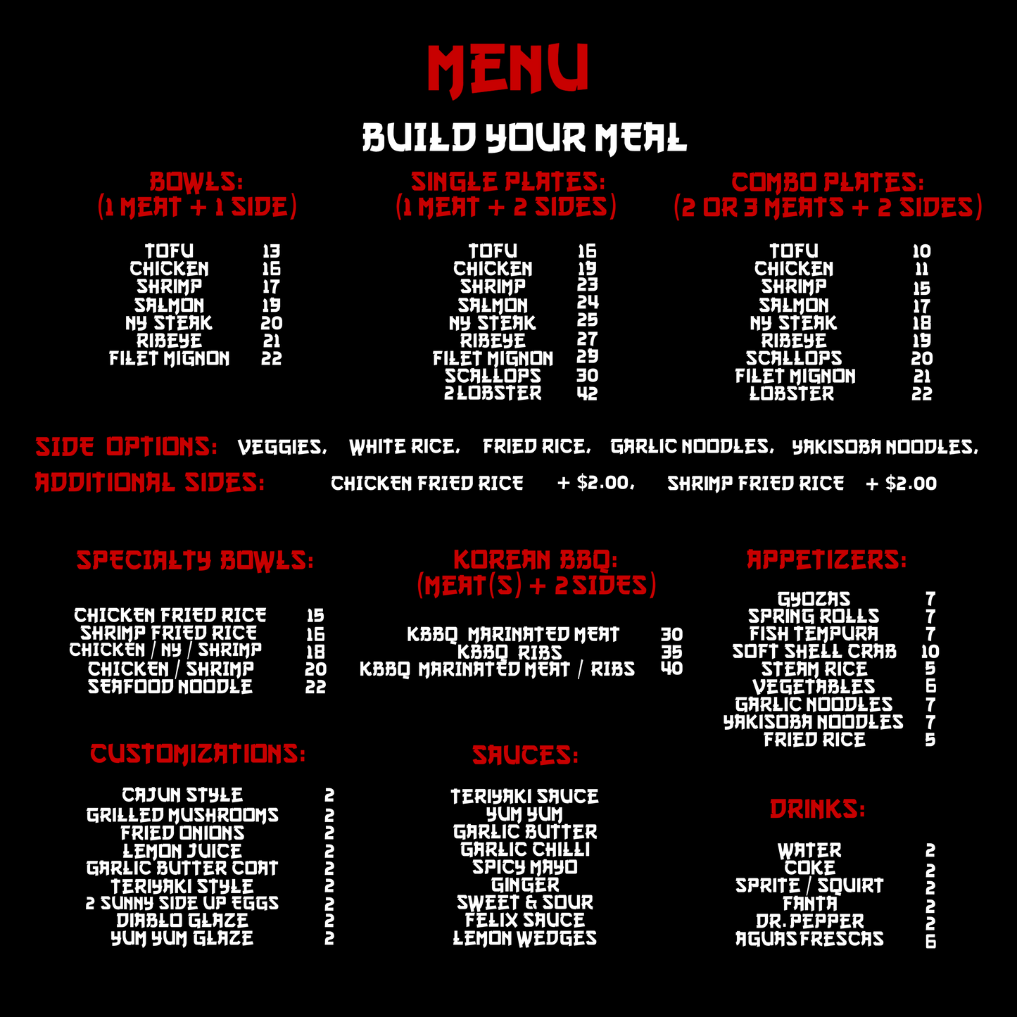 Build Your Own Meal!